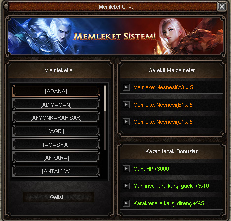 Memleket Sistemi